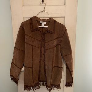 Vintage Oversized Fringe Jacket